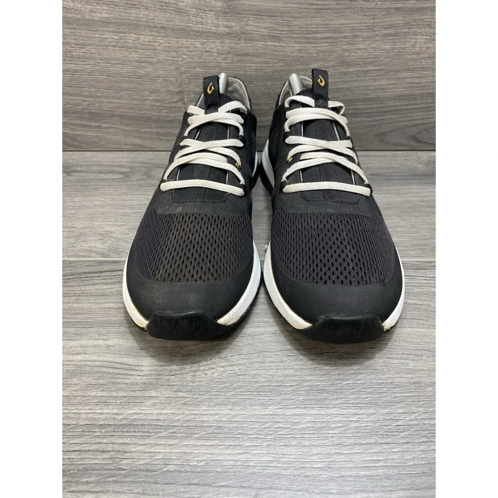 OLUKAI Shoes Womens US 10 Black Huia Mesh Lace-Up Athletic Sneakers